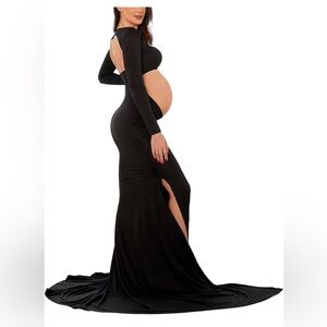Elegant Black Maternity Dress